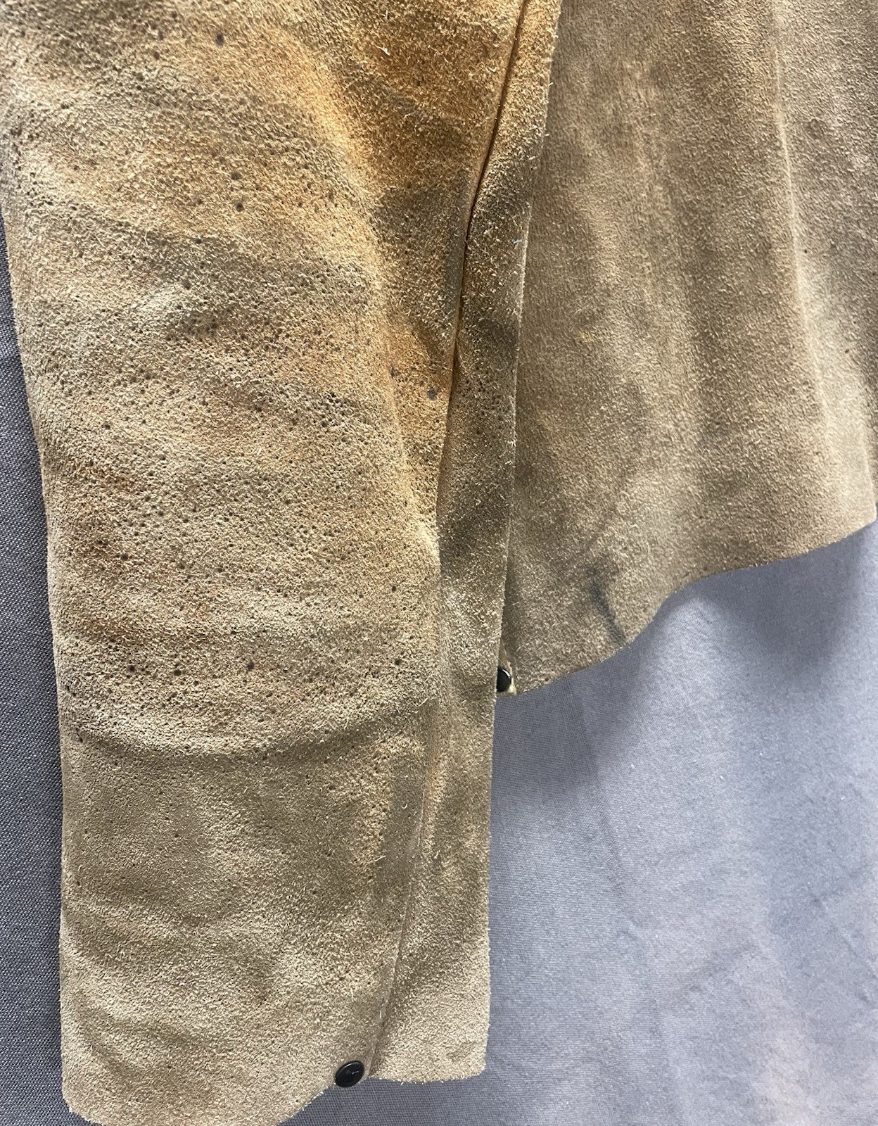 Vintage Weldmark Cowhide Leather Welding Jacket Brown Size L Back Buckle