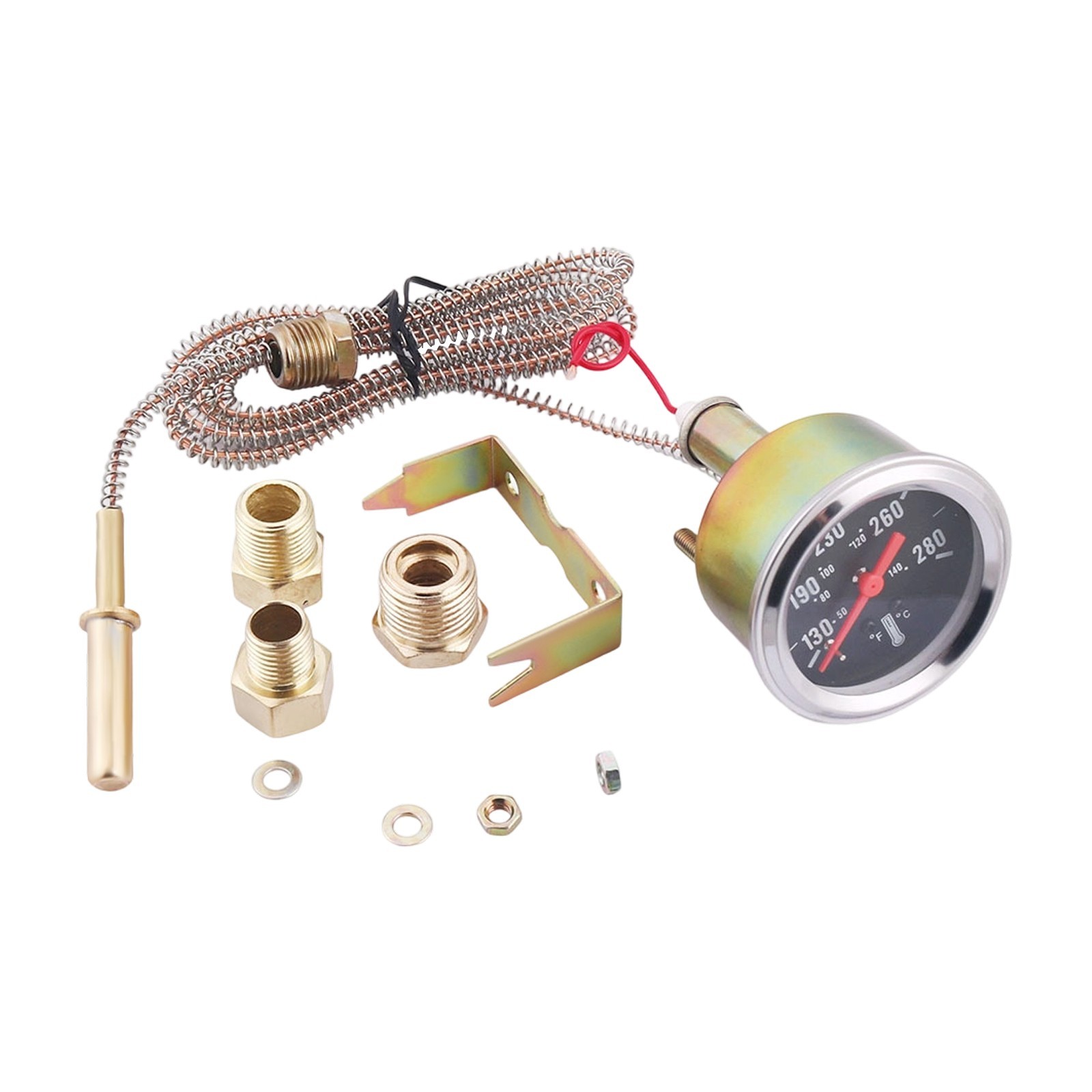 Water Temperature Gauge, Coolant Temp Gauge Kit Fit For Car, Truck, Etc