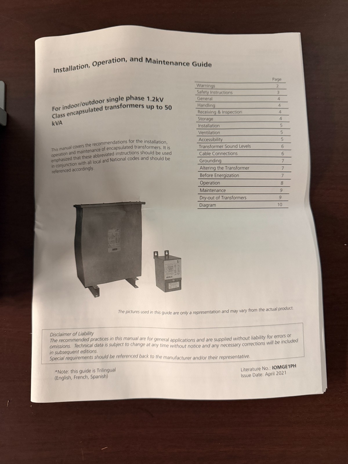 HPS C1FC25WE .25 KVA 1PH 60HZ 120/208/240/277V X 120/240V TRANSFORMER