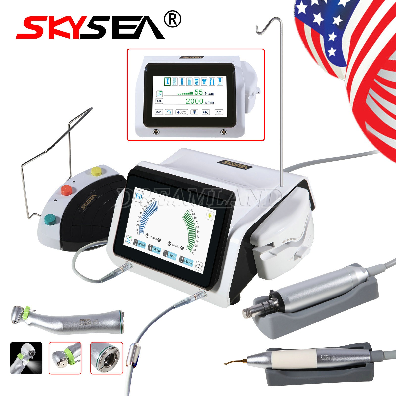 Dental Wireless LED Curing Light 1 Second Cure Lamp 4 Modes US