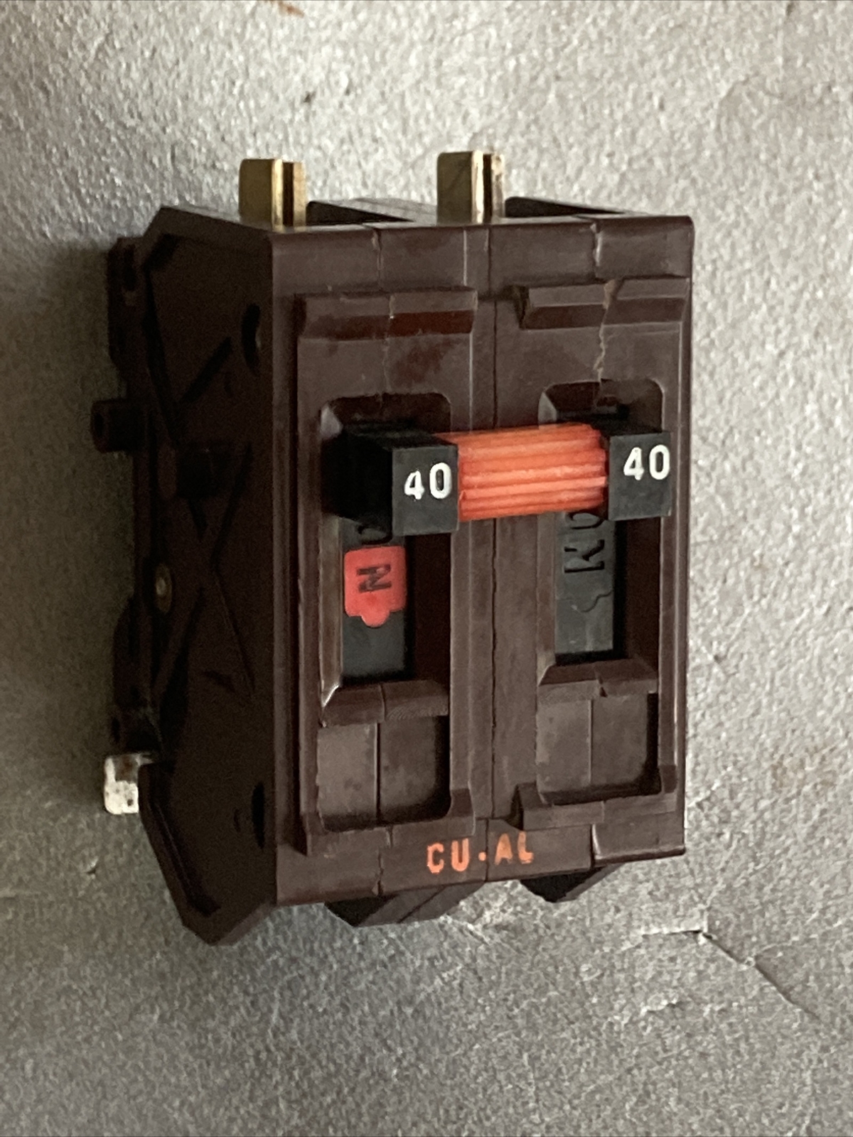 Wadsworth A240NI 40 Amp 2 Pole 2P Type A METAL FOOT Circuit Breaker A240N A240