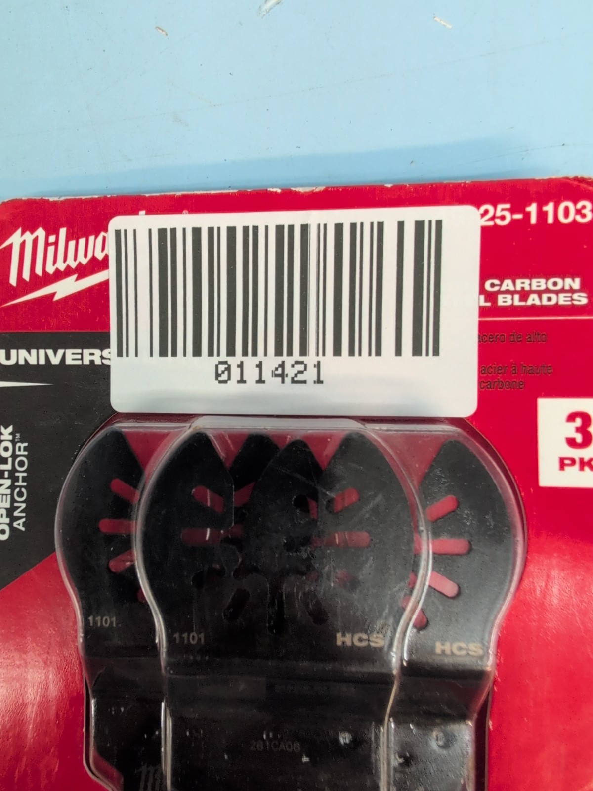 Milwaukee 49-25-1103 Universal Fit Multi Tool Wood Blade 3 Pack Black