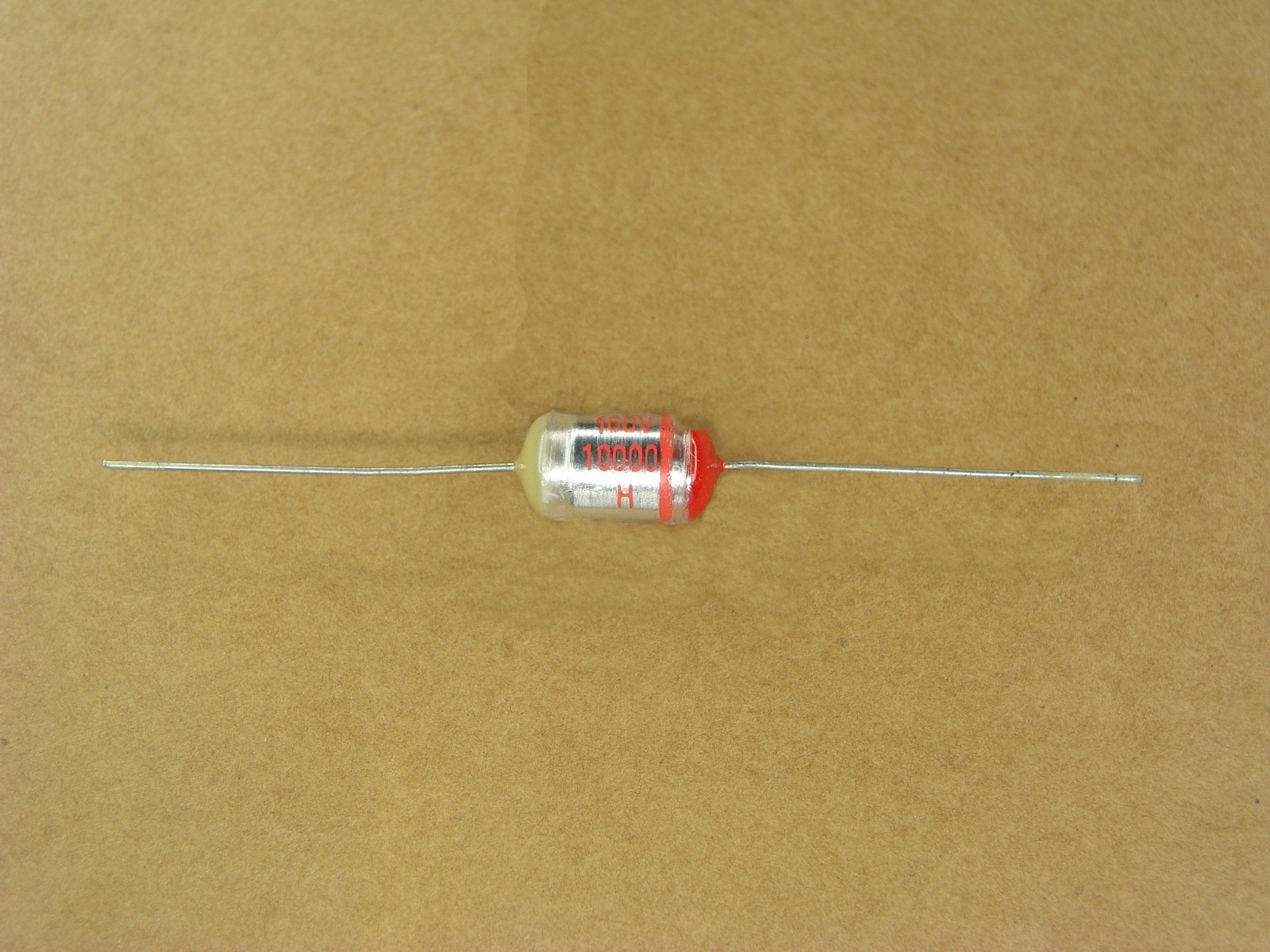 S01006 (2 Pc Lot) 0.01 ufd 160 volt 160V 2.5 % axial polystyrene capacitor