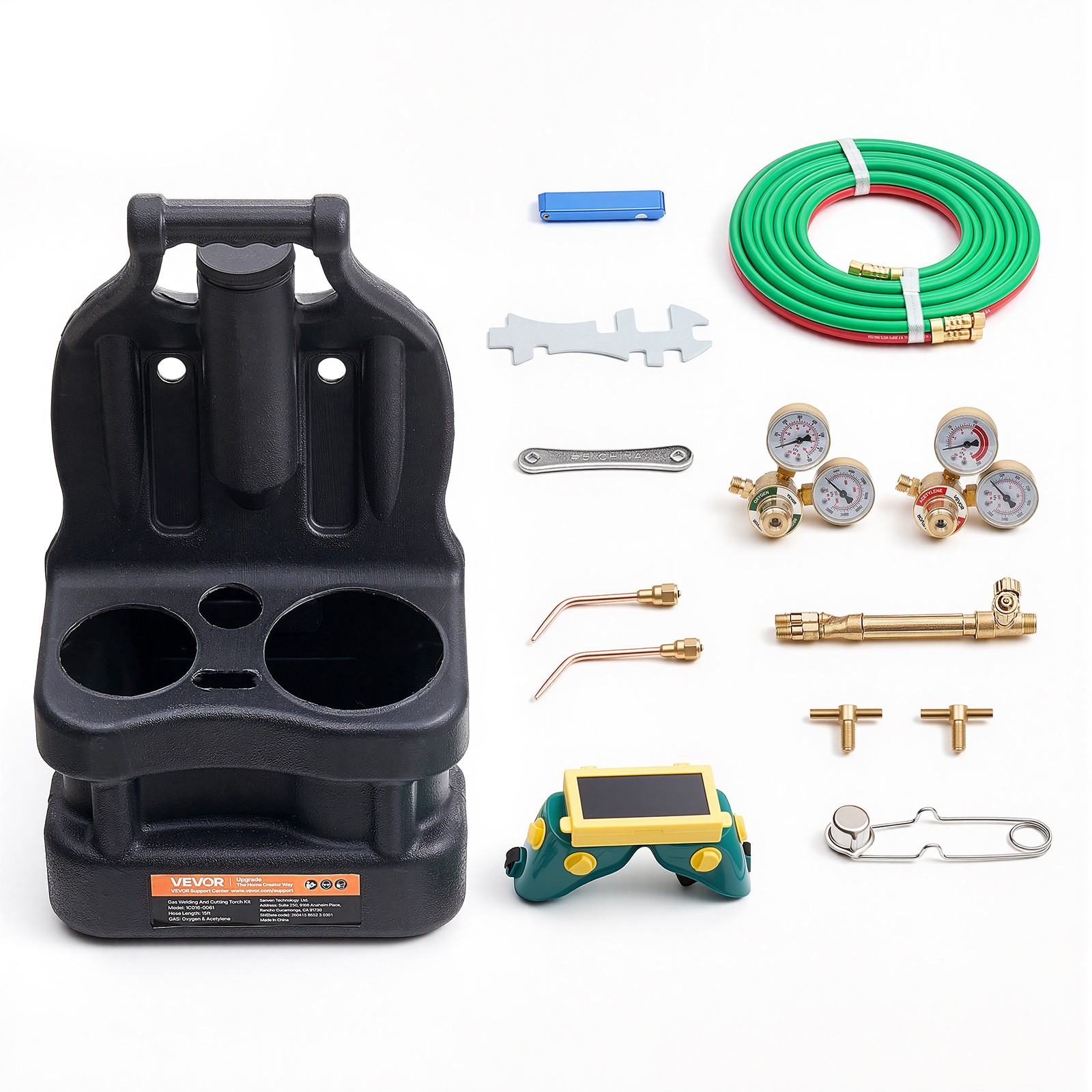 VEVOR Oxygen Acetylene Torch Kit with Check Valves Gas Welding Brazing Torch Kit