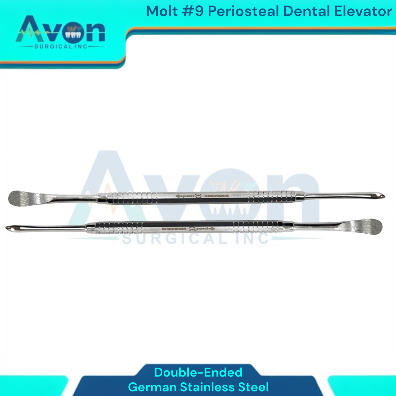 2 GERMAN GRADE MOLT PERIOSTEAL M9 DENTAL SURGERY EXTRACTING EXTRACTION ELEVATOR