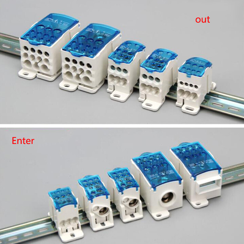 UKK80A UKK125A- UKK500A Wire Connector Terminal Block 1 In Many Out Din Rail Box