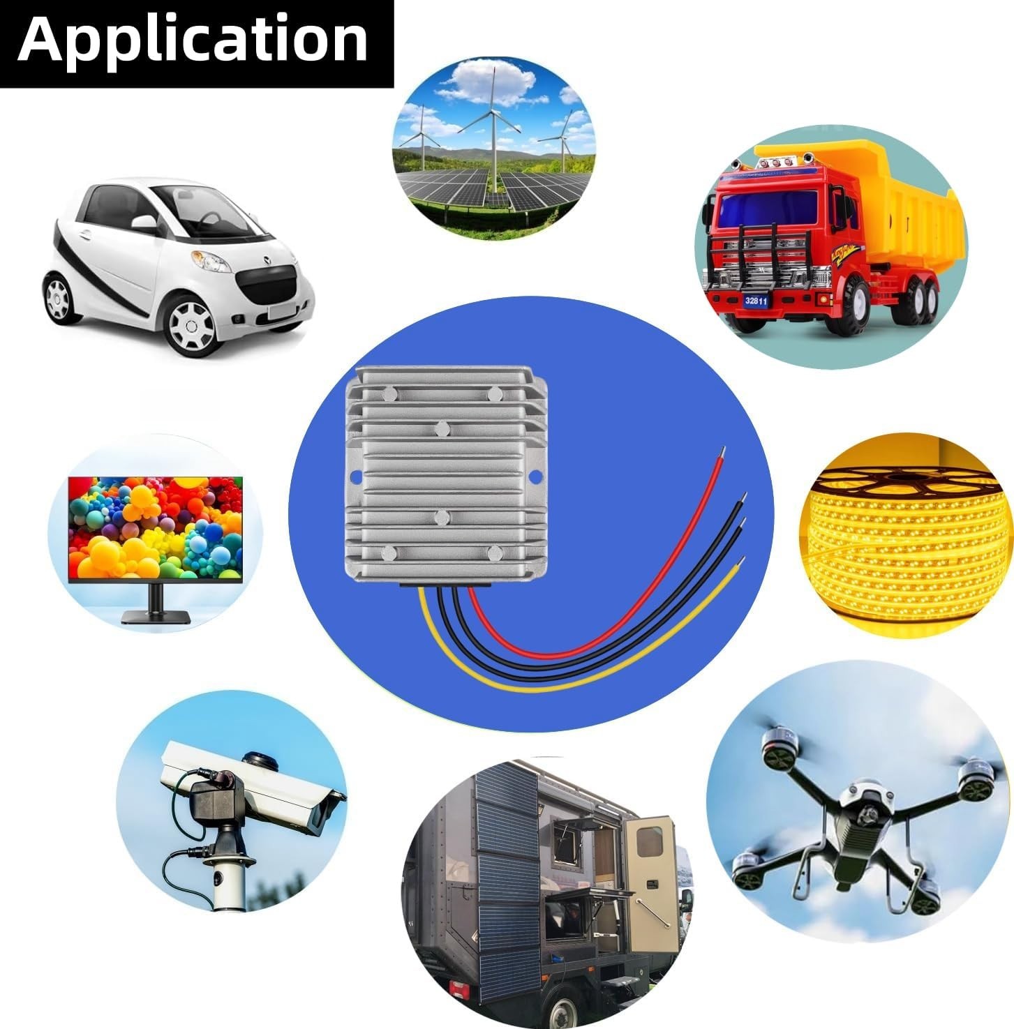 Compact 48V to 12V Converter with Rating – Ideal for RVs and Golf Carts