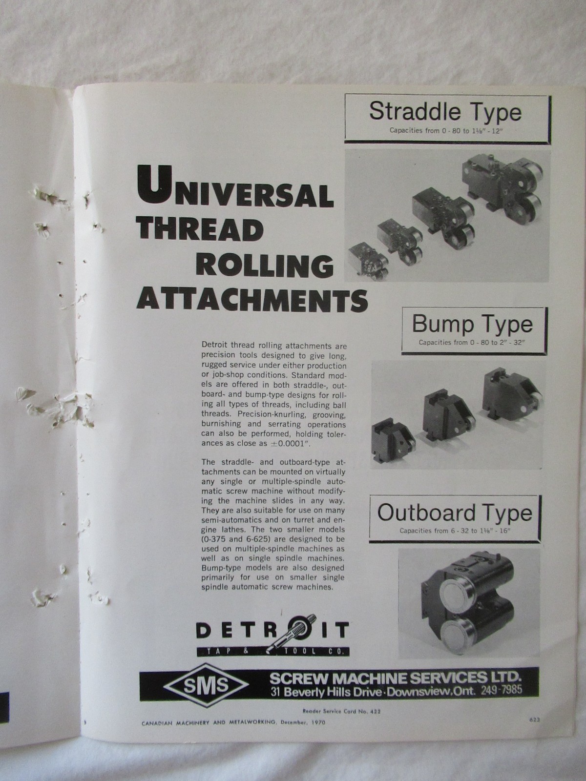 Industrial Machine Tools and Equipment Brochure Lathes Chucks Detroit Tap Tool
