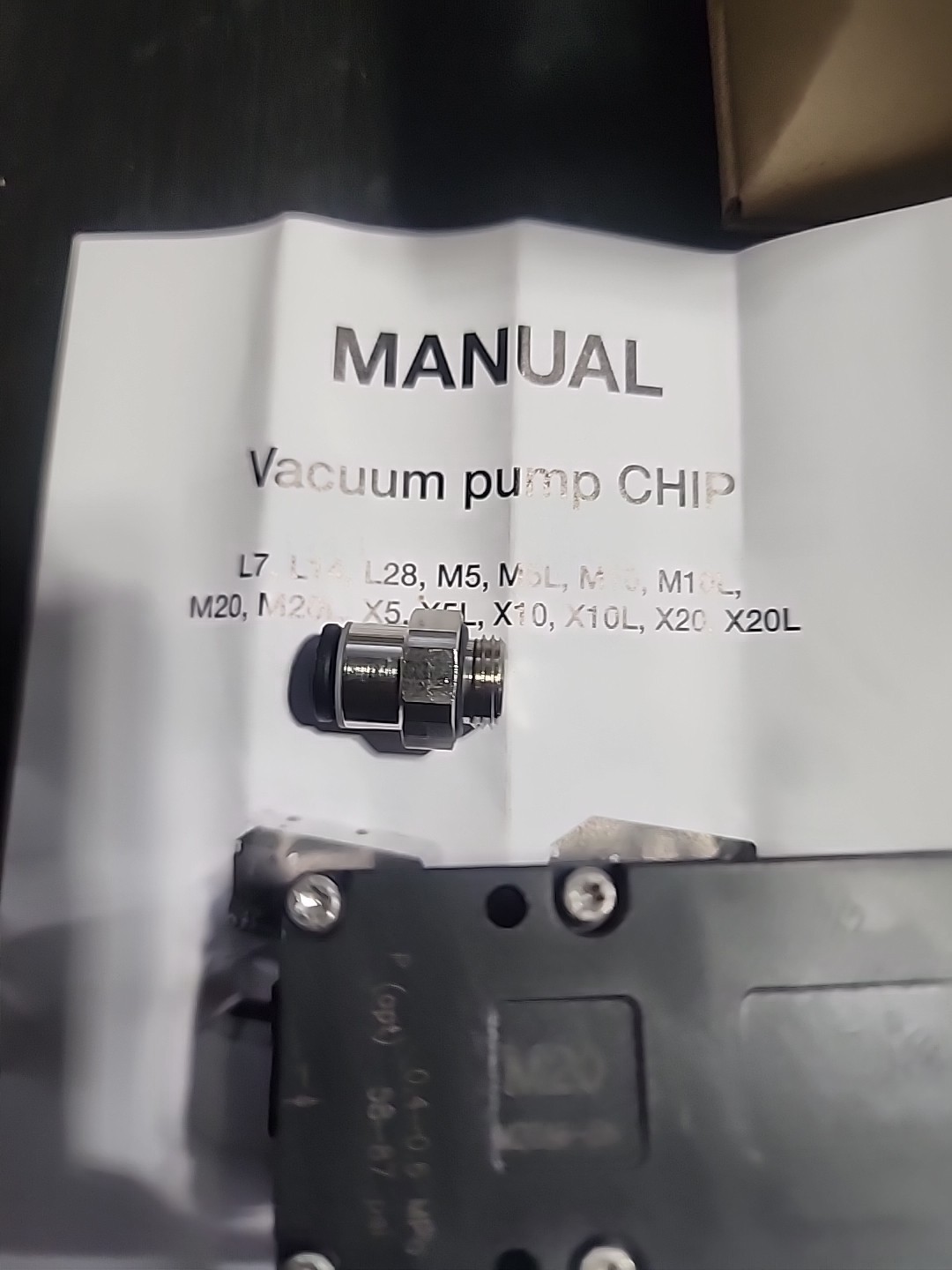 New PIAB Vacuum Pump Mini 3222188 58-87 psi M20A6-BN w/Connection Fitting M20