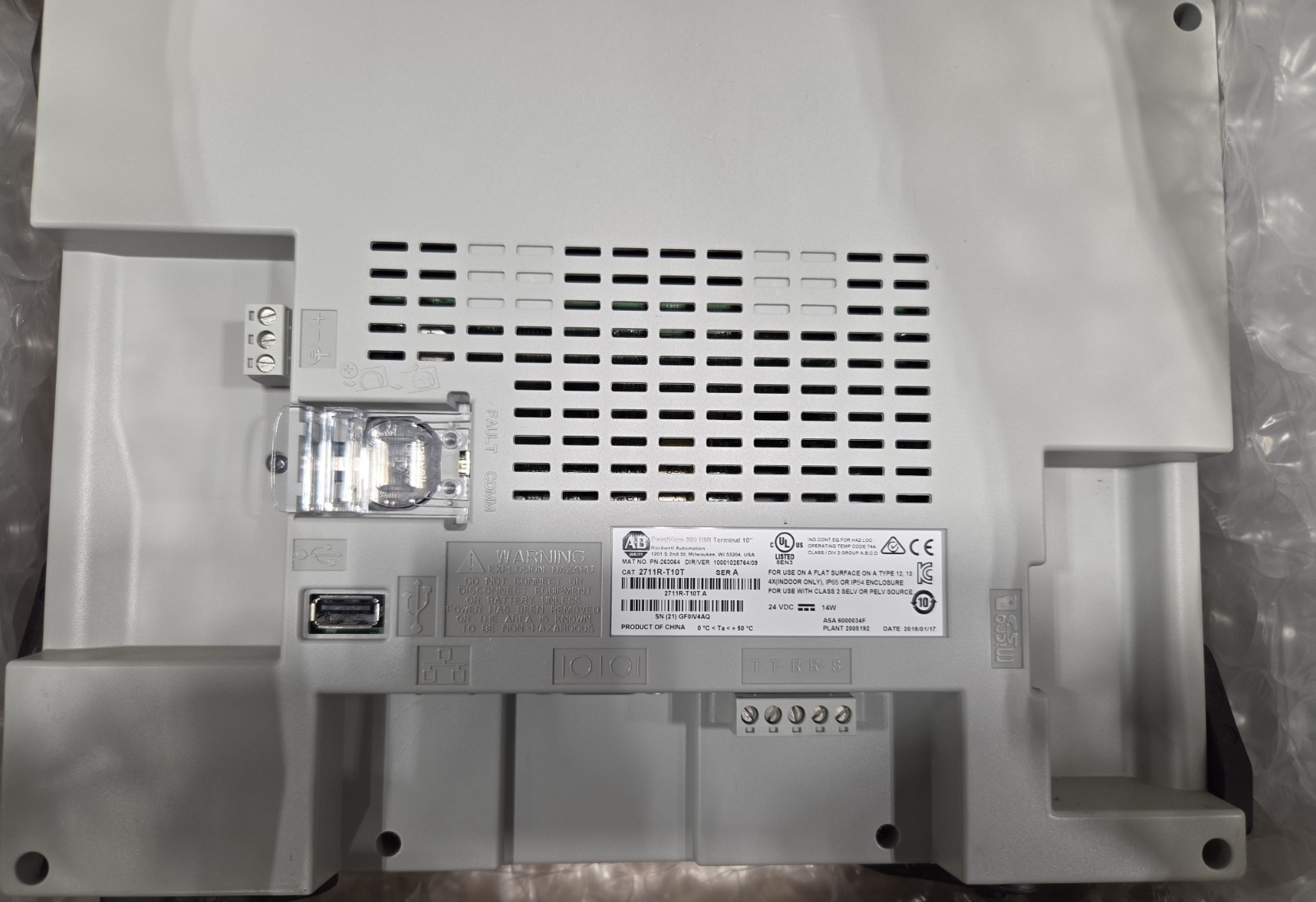 Allen-Bradley PanelView 800 10.4 Inch HMI Terminal – 2711R-T10T