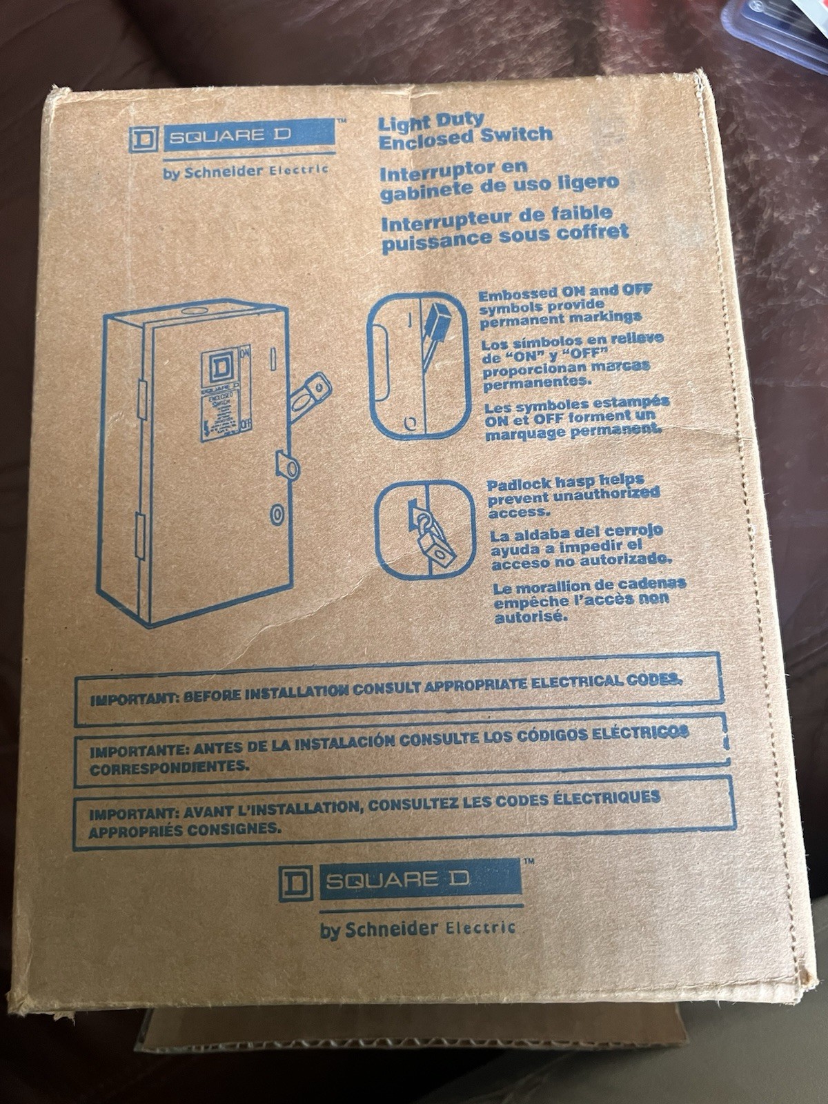 Square D 30 amps Fusible 2-Pole Fuse Safety Switch
