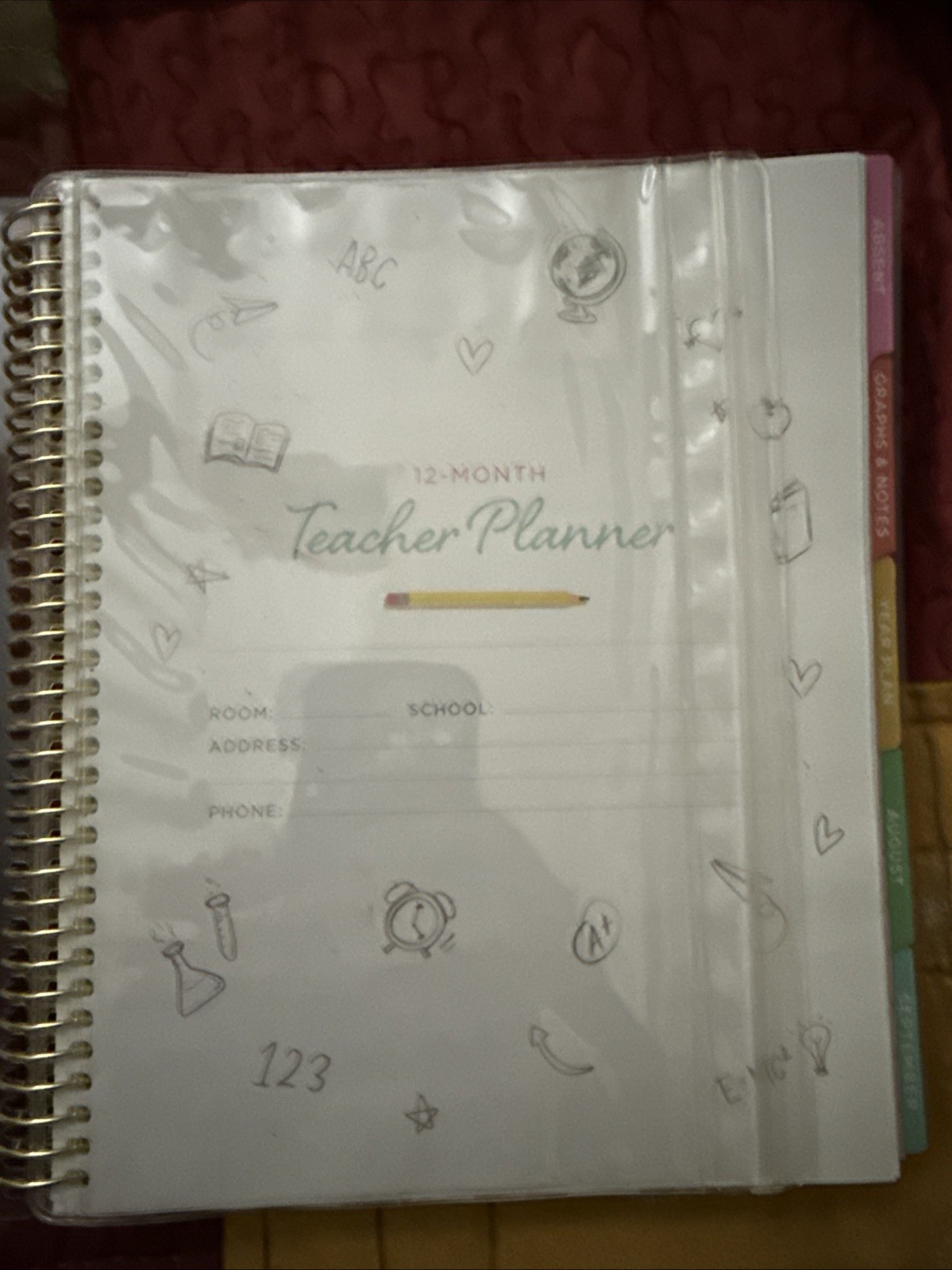 Erin Condren 12-Month Spiral Teacher Planner (Aug – Jul), 7”x9” Weekly