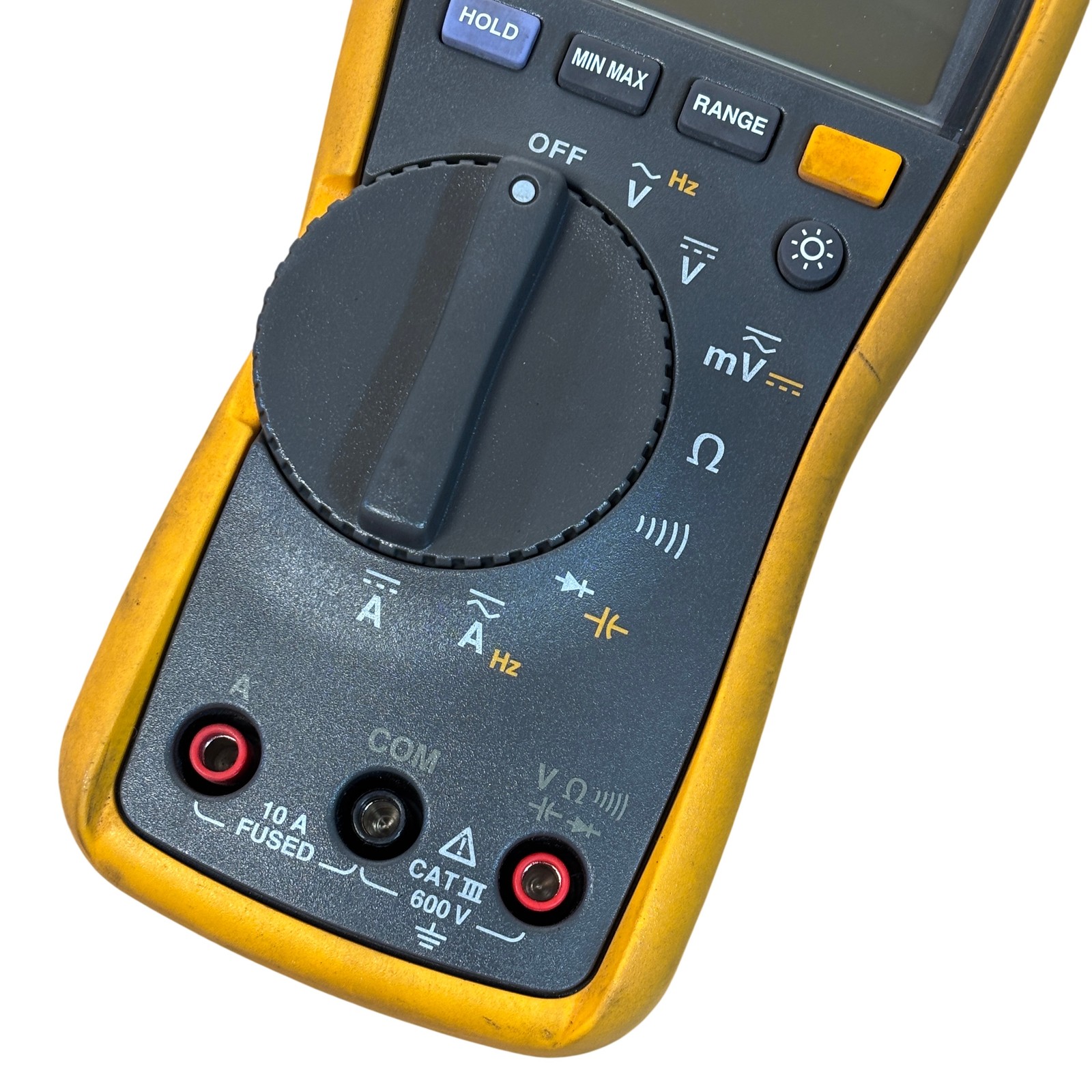 Fluke 115 Yellow & Black CAT III 600-Volt 20-Amp True RMS Digital Multimeter