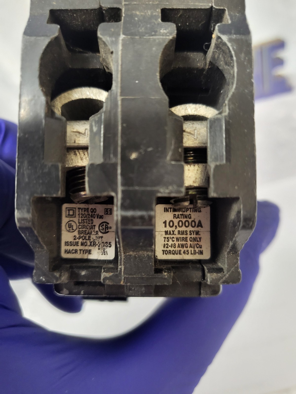 Square D QO260 60 Amp 2 Pole Circuit Breaker 120/240V HACR Used