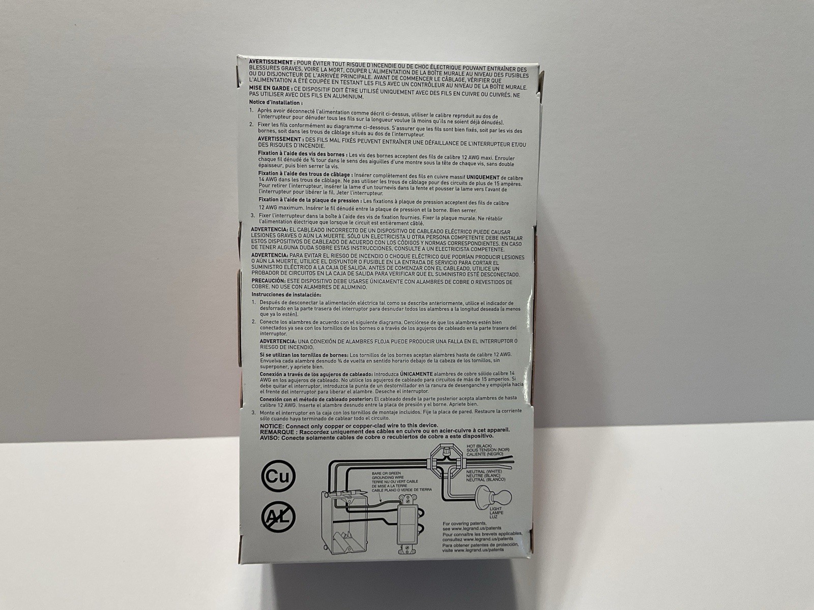 10 PK NEW Legrand Pass & Seymour TM870W Decorator Switch, 15 Amp, White
