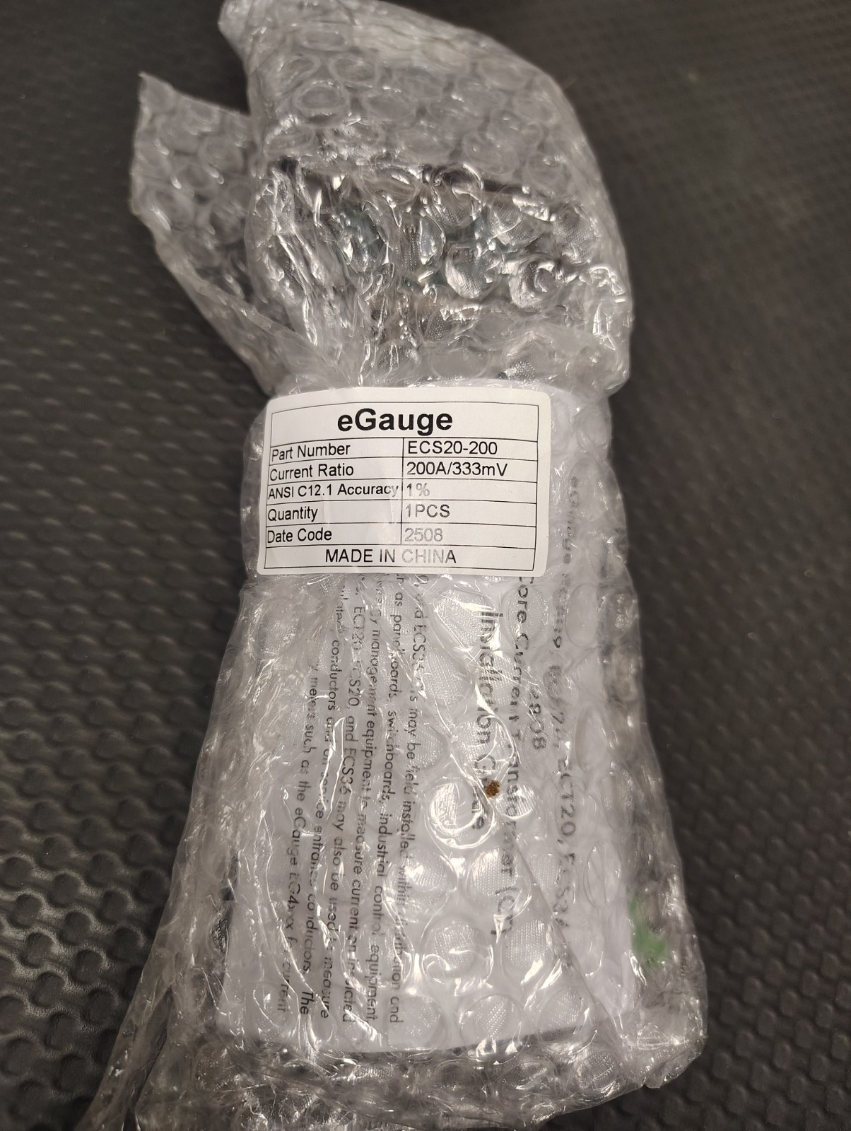 ECS20-200A 20mm AC Current Transducer by eGauge