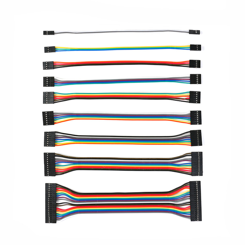 DuPont 2.54mm Ribbon Connector Cable Female-Female 20cm 2/3/4/5/6/8/9/10/12/20P