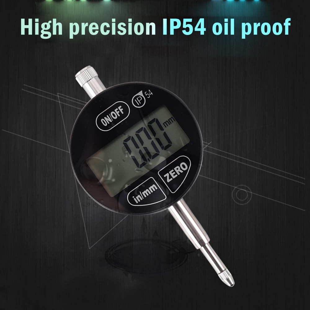 Digital Dial Indicator Electronic Test Gauge 0.01mm/0.0005inch 012.7mm IP54