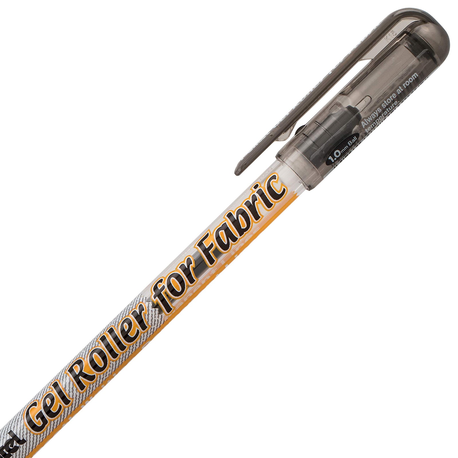 Pentel Arts Gel Roller for Fabric, (1.0mm) Bold 2 Count (Pack of 1), white