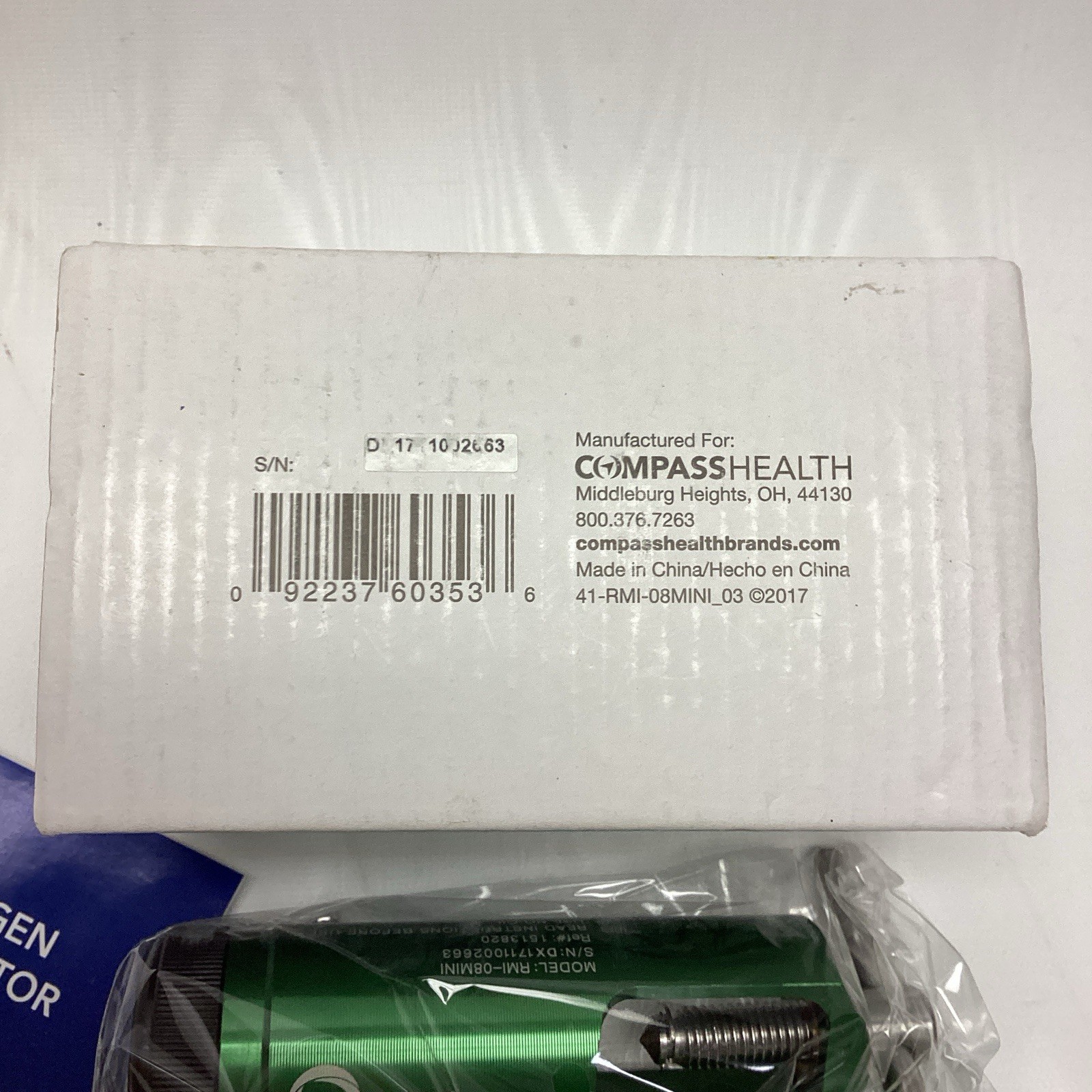 Roscoe Medical RMI-08MINI Oxygen Tank Regulator 0-8 LPM CGA-870 New in Box