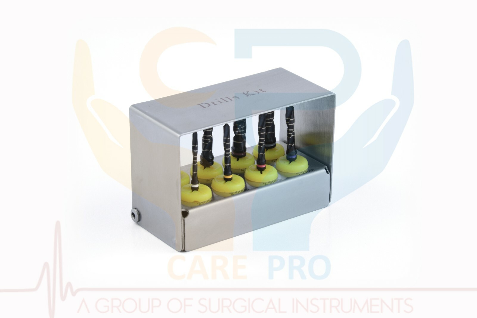Dental Drill Kit 8 Pcs Set External Irrigation Bur Holder CE