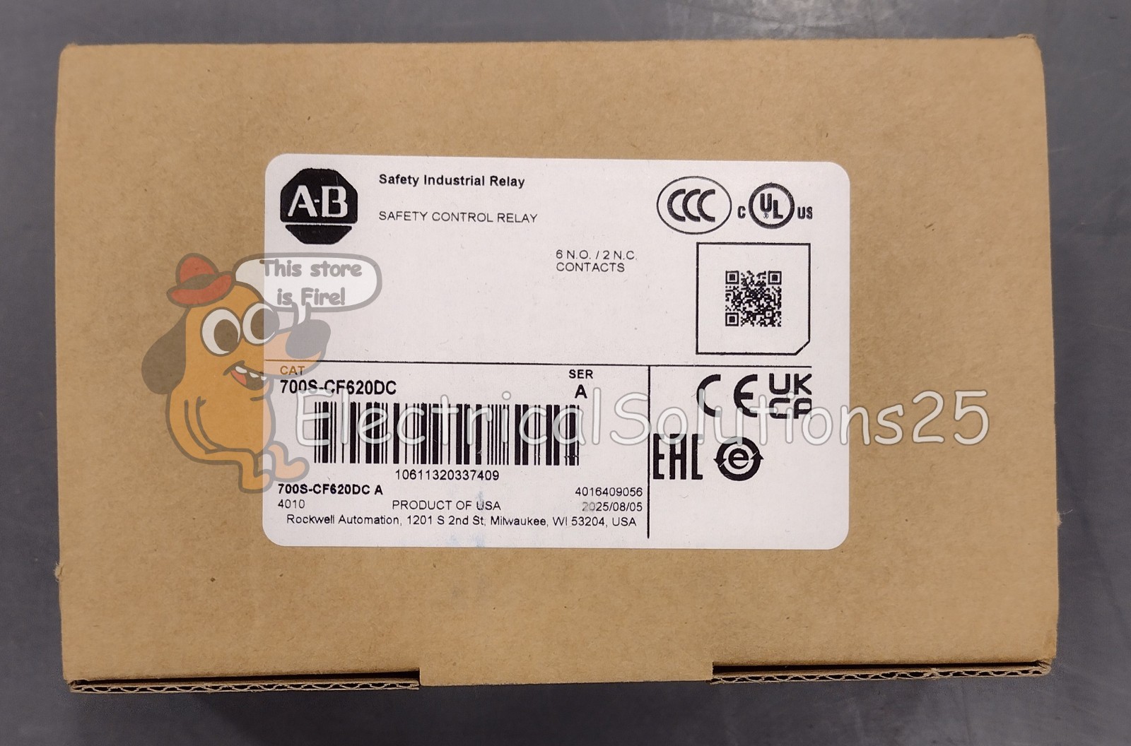 New Allen-Bradley 700S-CF620DC 8-Pole Safety Control Relay – Free Shipping