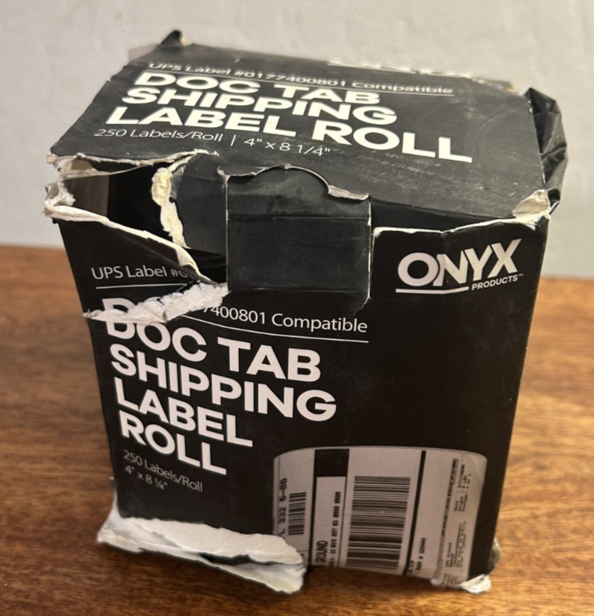 ONYX Products 4″ x 6 1/4″ DYMO Compatible Shipping Label Rolls, 250 Labels/Roll