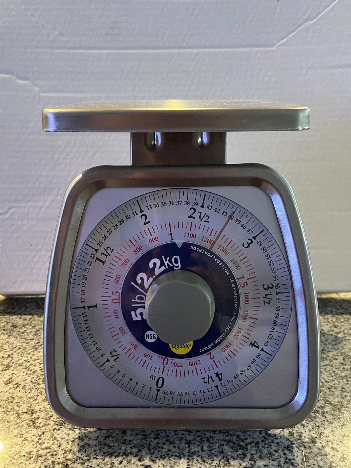 TAYLOR Model TS5 Dial Scale Stainless Steel 5 lb 2.2 kg Looks Brand New