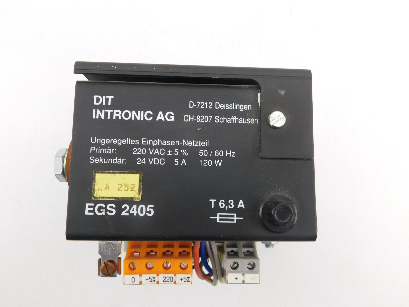 Single Phase Transformer DIT INTRONIC EGS 2405 220V AC+5% 50/60 Hz