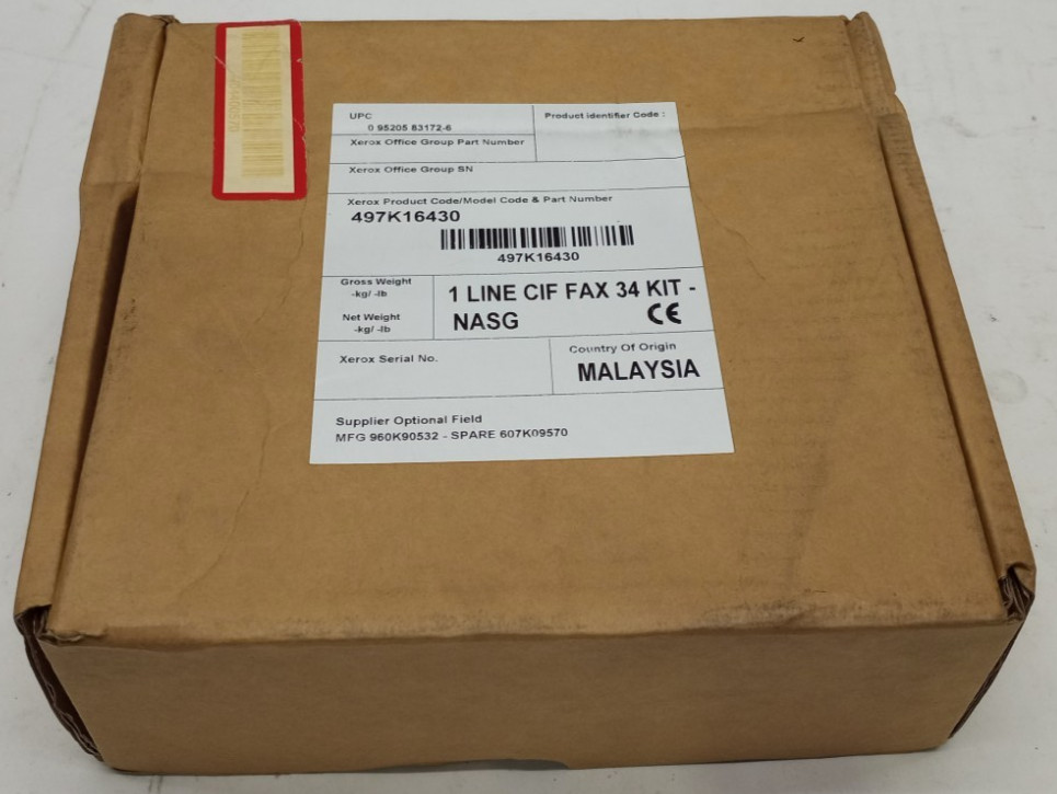 NEW Open Box Xerox 1 Line CIF FAX 34 KIT 497K16430 N2156 C9