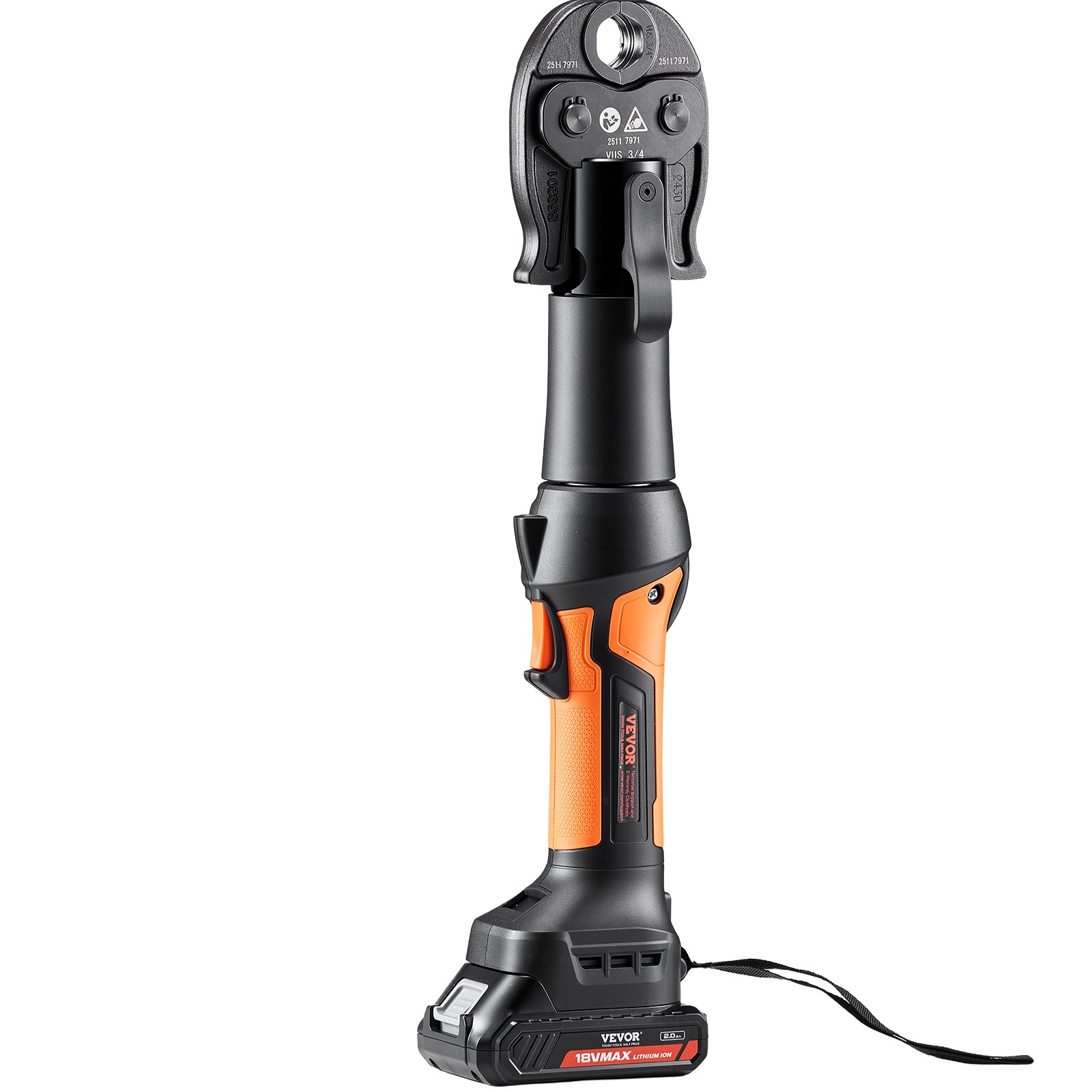 VEVOR Press Tool 18V Electric Pipe Crimping Tool for 1/2″ 3/4″ 1″ Copper Pipes