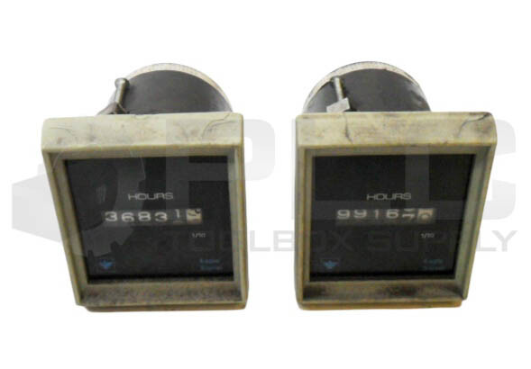 LOT OF 2 EAGLE SIGNAL HK410A6 HOUR COUNTER METER 120V 60HZ