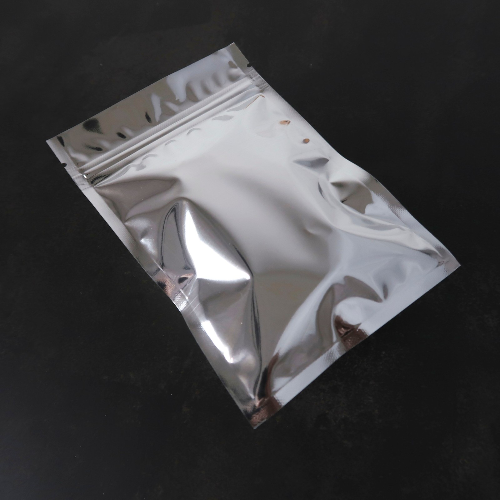 Variety of Sizes for 100 PCS Flat Clear/Silver Metallized Foil Resealable Bags