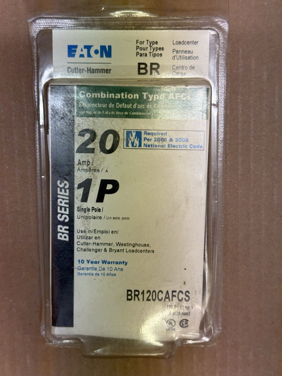 Eaton BR120CAF Circuit Breaker *NIB*