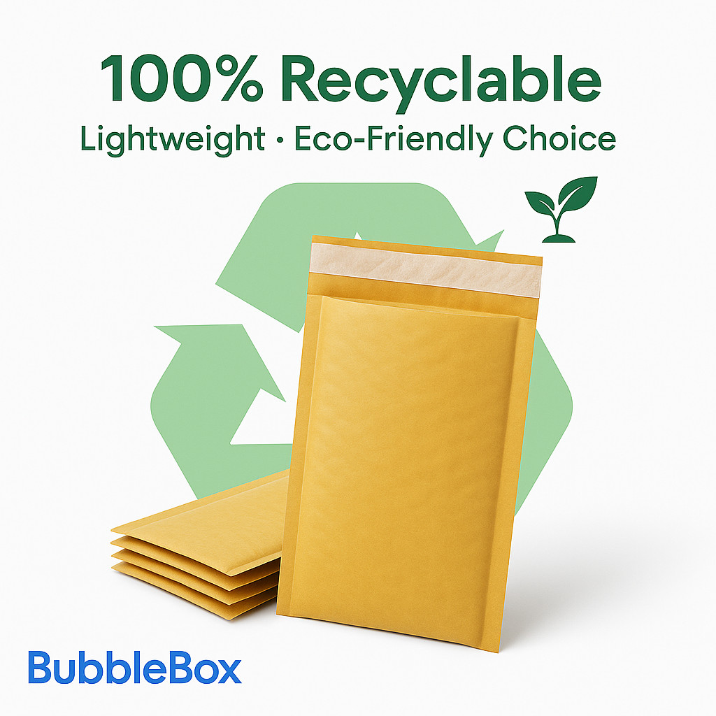 #000 4×8 Kraft Bubble Padded Envelopes Mailers Yellow Shipping Bags Bubblebox