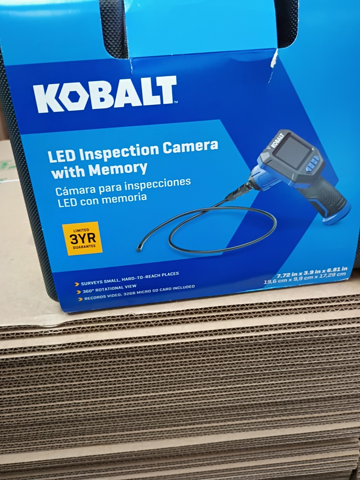 Kobalt Digital Inspection Camera Flexible Shaft Waterproof LED Lights