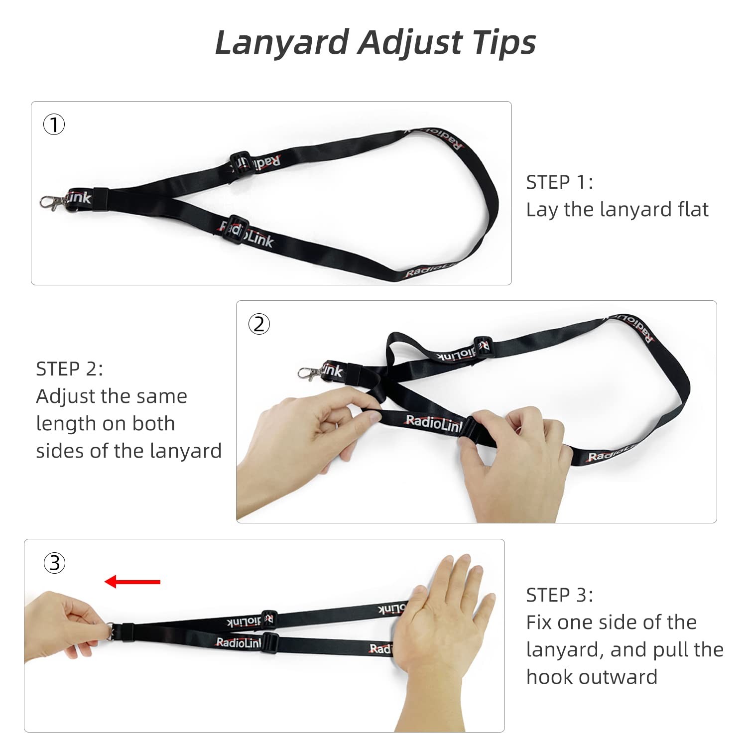Radiolink RC Transmitter Lanyard Adjustable Strap Neck Sling Small, Black