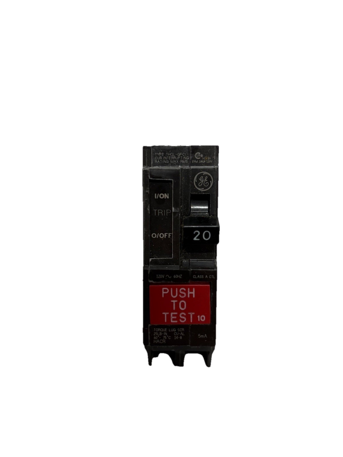 General Electric THQL1120GF Ground Fault Circuit Breaker 1-Pole 20-Amp