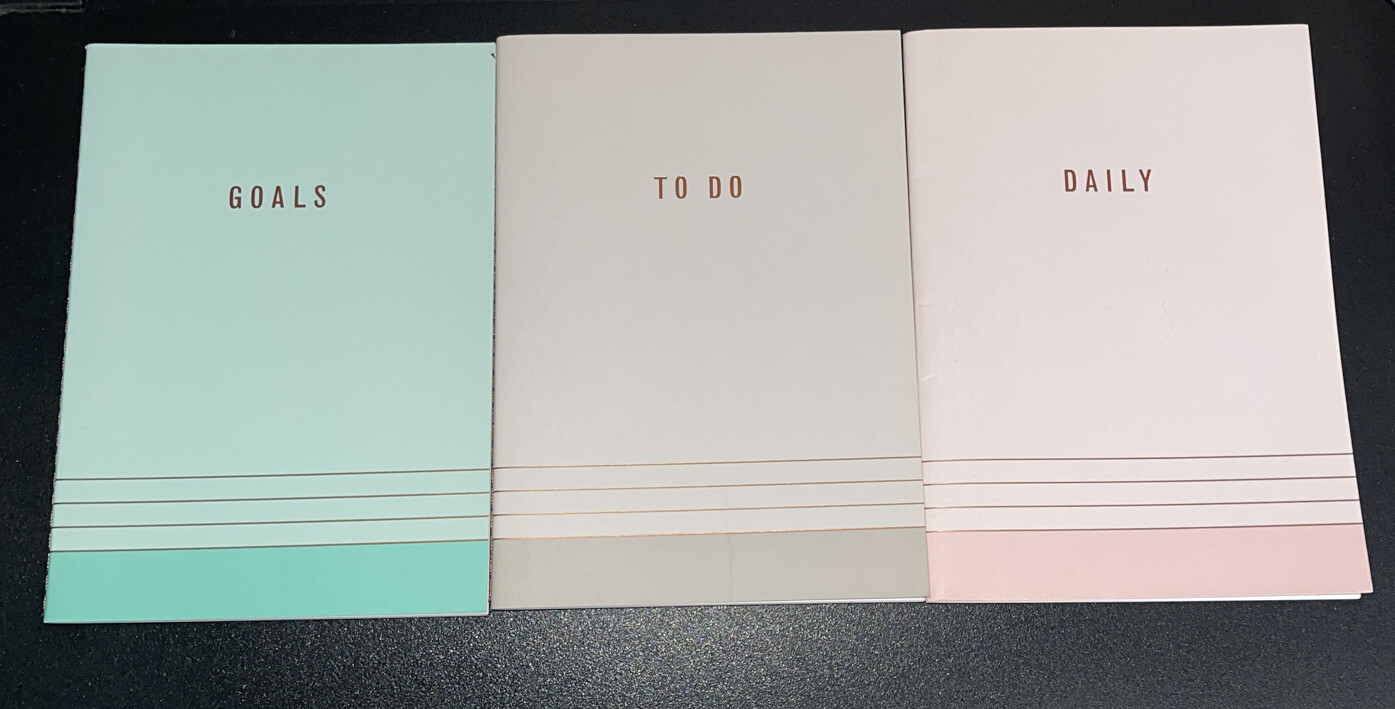 3 Hallmark Organizational Notebooks Daily / Goals/ To Do New 5×7 40 Pages Each