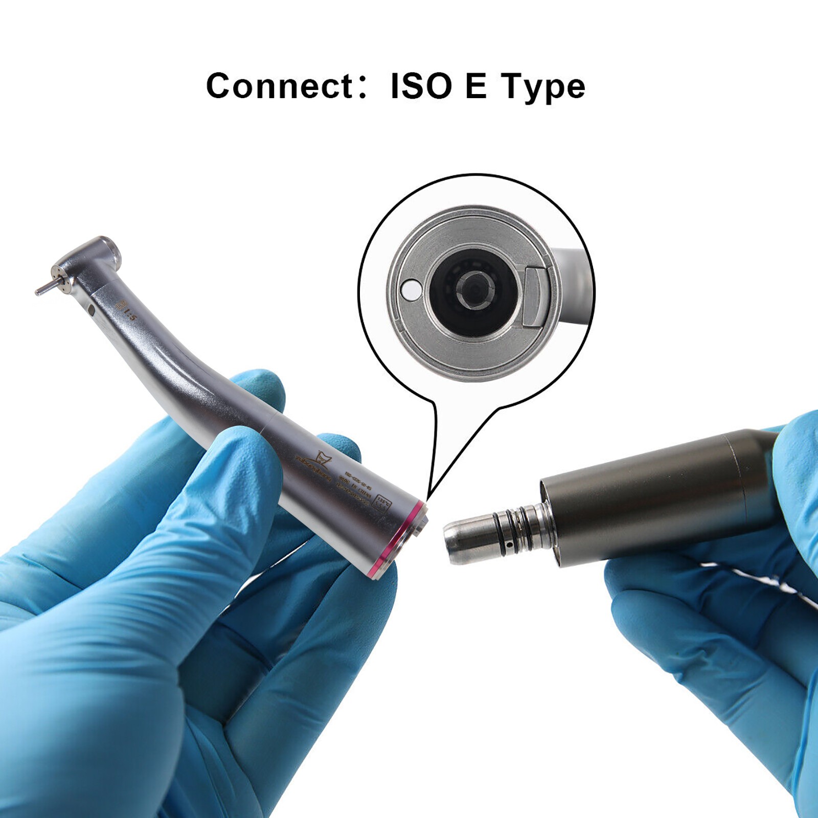 Dental Hygiene Prophy Handpiece Air Motor 4 Holes 4:1 Reduction 360 ° Swivel