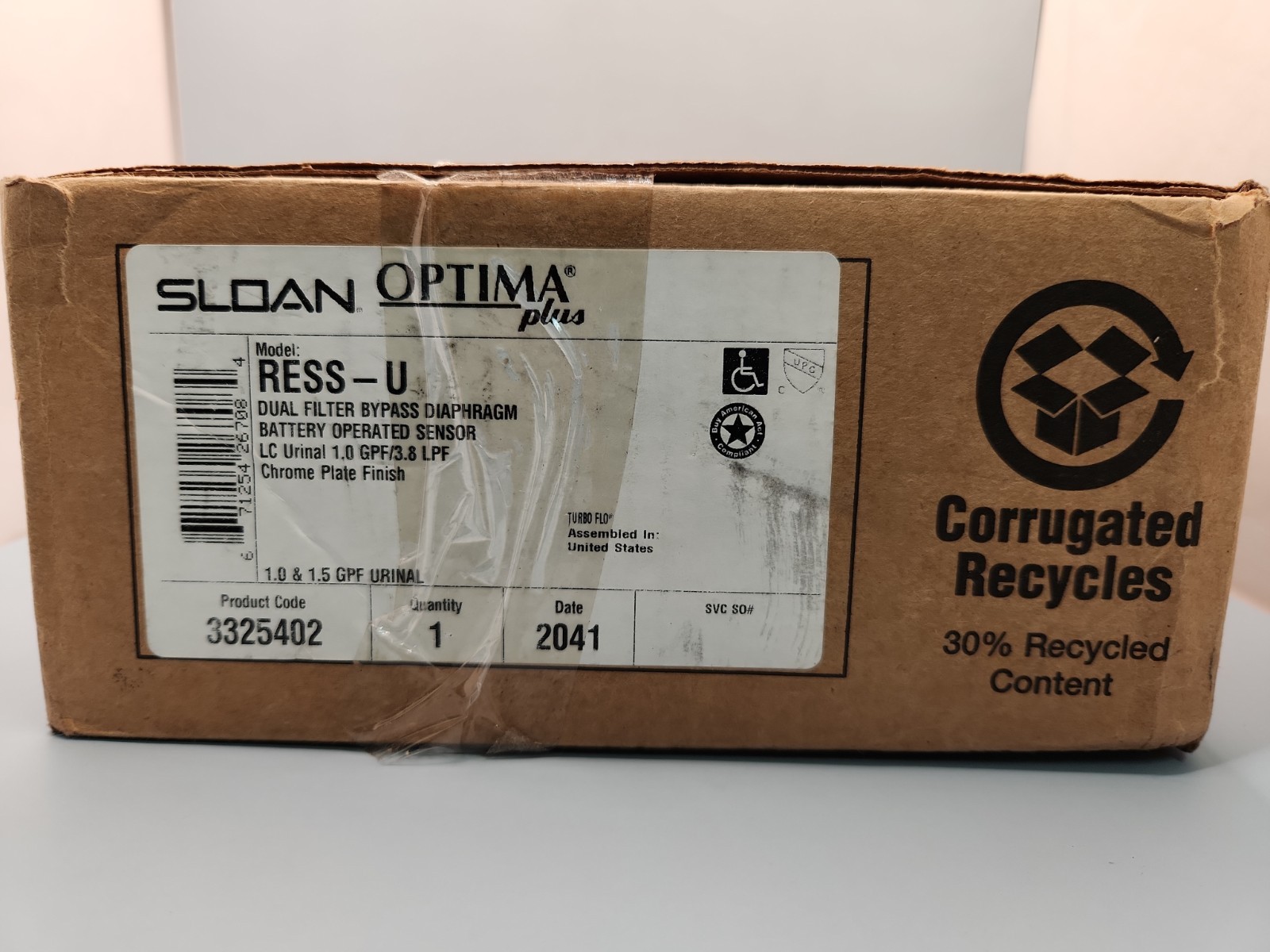 NEW Sloan G2 Ress U 1.0 GPF Optima Plus Urinal Retrofit 3325402