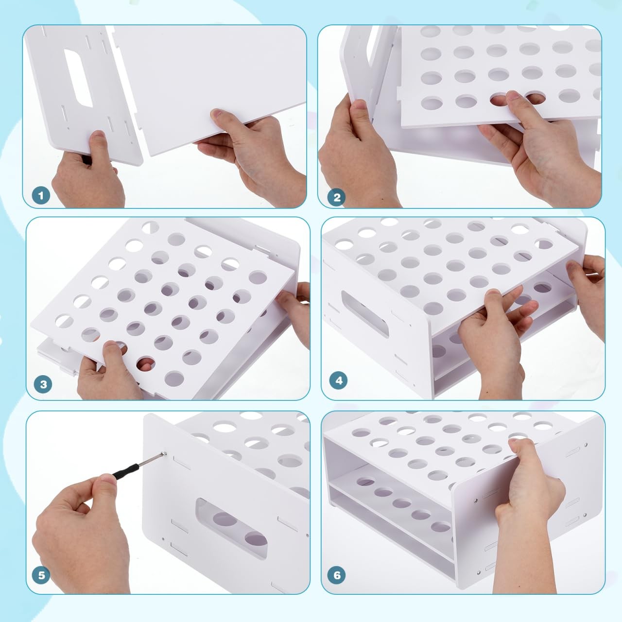 Cabilock Scissors Storage Rack 10.62X9.84X5.90Inch 27.00X25.00X15.00CM, White