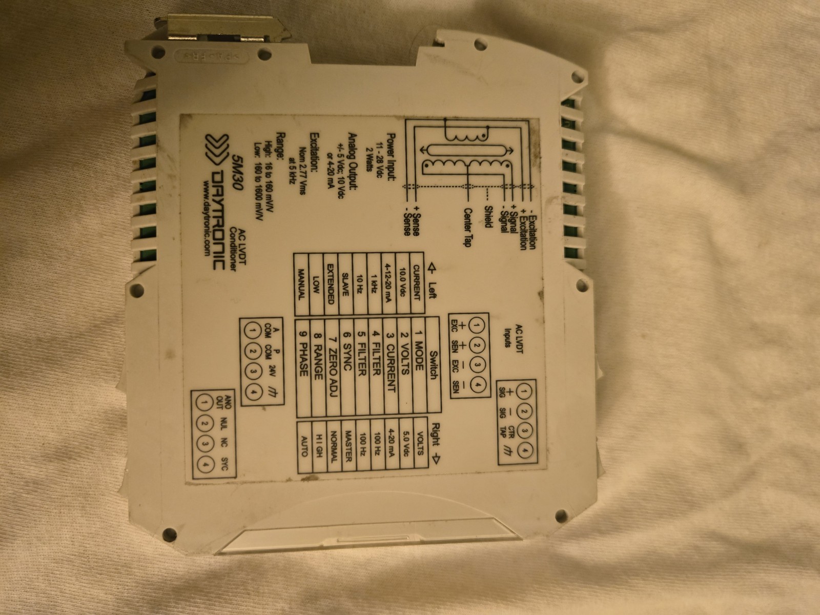 DAYTRONIC 5M30 AC LVDT SIGNAL CONDITIONER