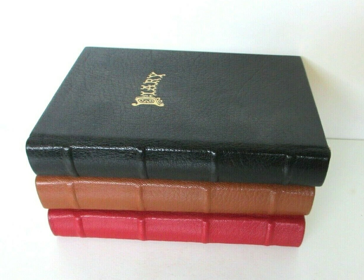 Journal Diary 6″ Leather Hardcover 320 Lined Pages Graphic Image Black