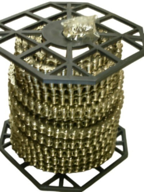 #41NP Nickel Plated Roller Chain 100FT Roll with 10 Connecting Links
