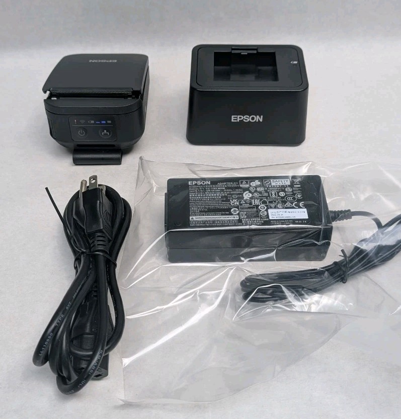 Epson TM-P20II 2″ Wireless Thermal Mobile Receipt Printer with Charing Dock