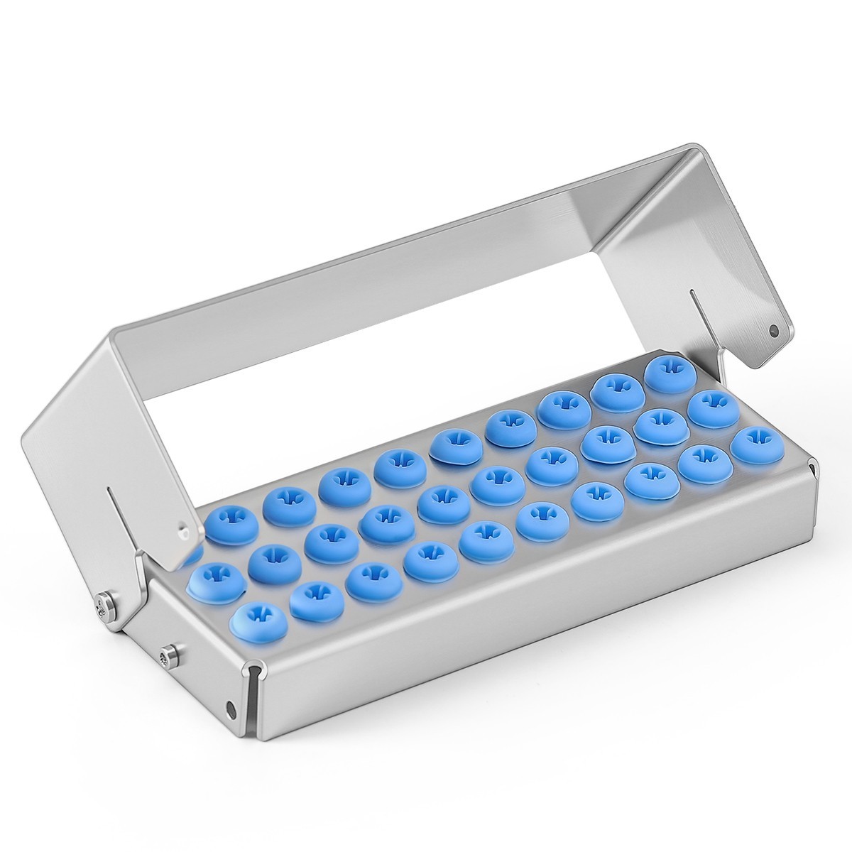 30Holes Dental Autoclave Bur Holder Block Disinfection Sterilizer for FG/CA Burs