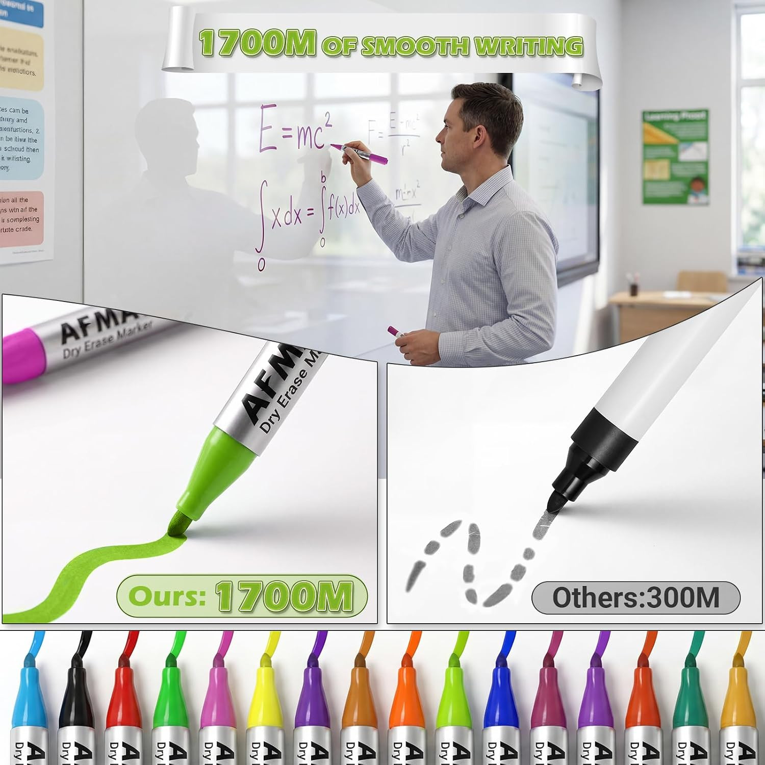 Whiteboard Sticker for Wall, 4X6Ft White Board Paper, Super Sticky Dry Erase Wal