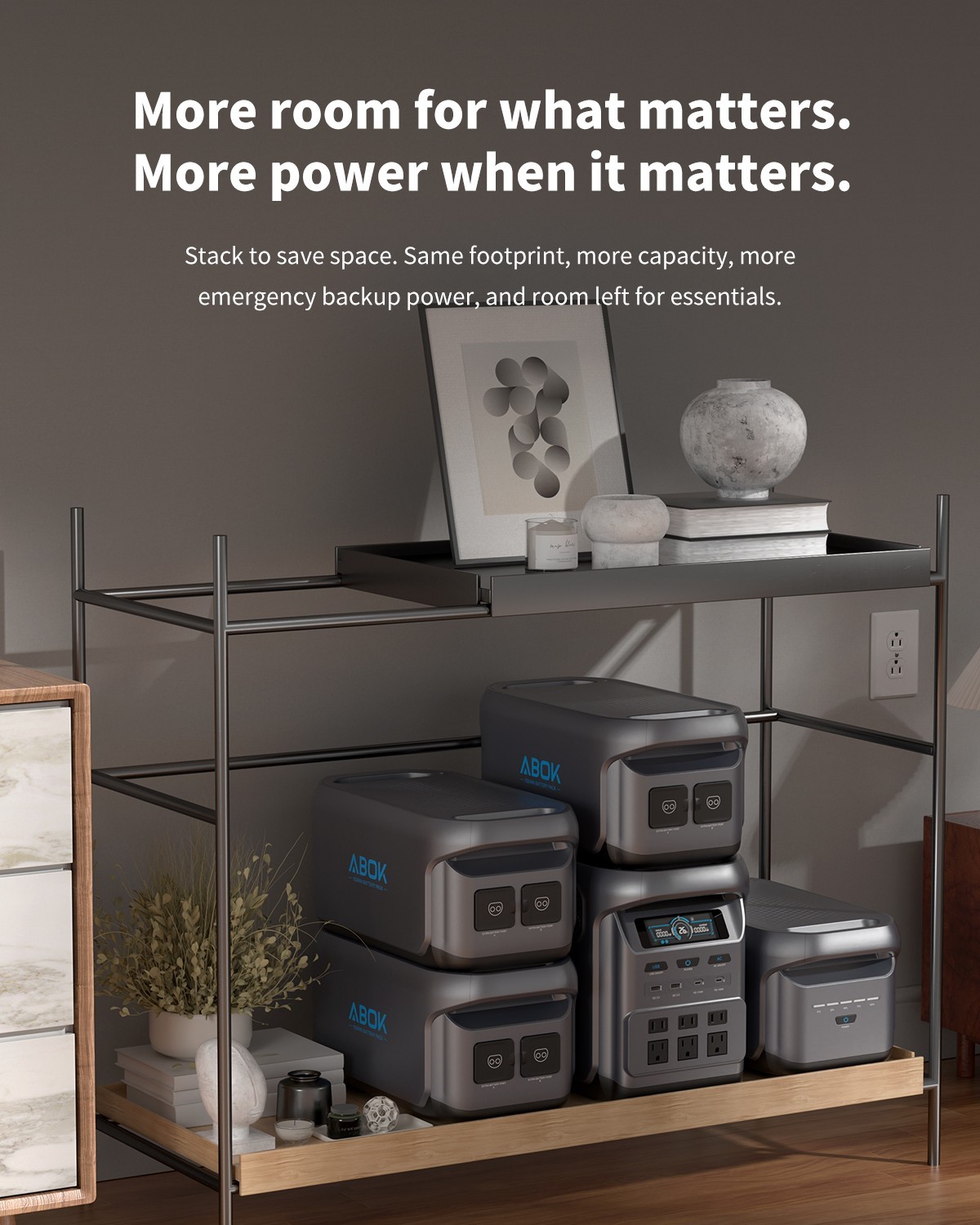 1024Wh ABOK Ark1800 Power Station 1800W LiFePO4 PD140W UPS App 1000W PV Input