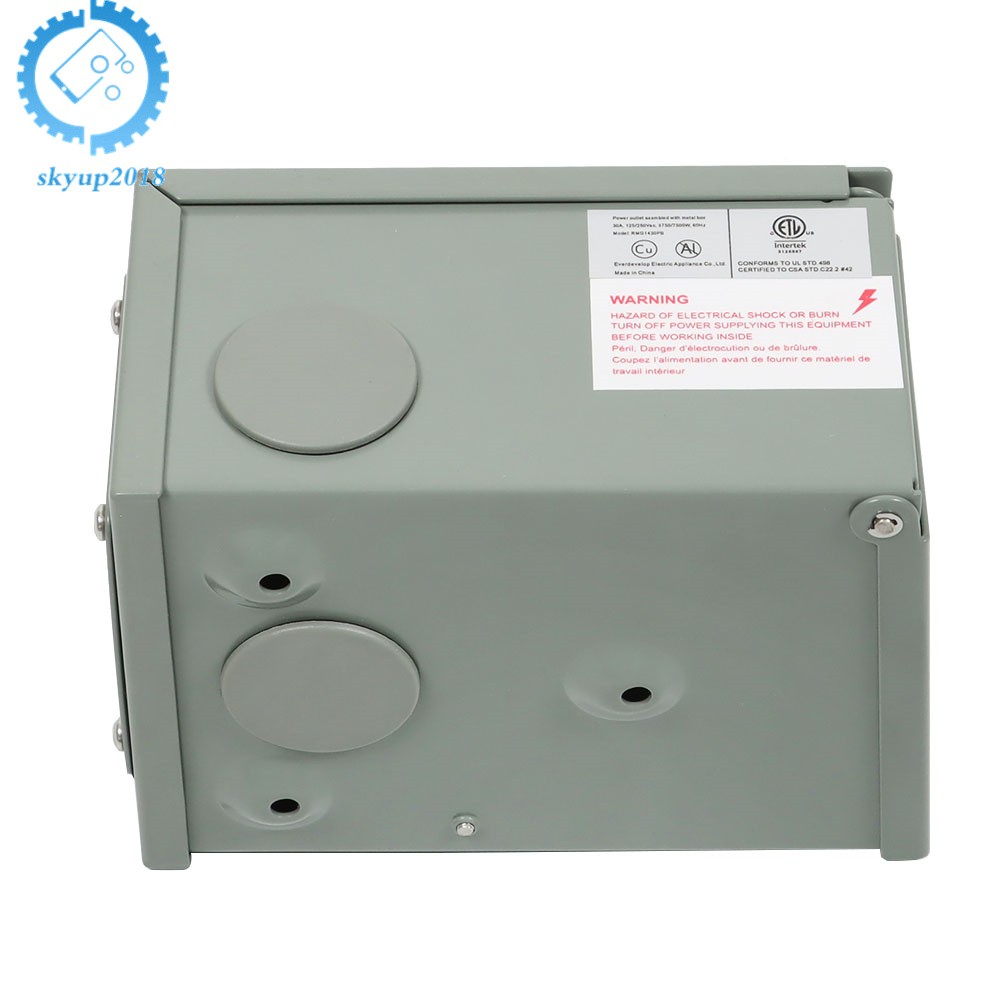 30A Power Outlet Box 4-Prong Power Outlet Box 125/250V NEMA L14-30R ETL Listed